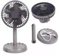 Joy Super JY-2218 Professional Rechargeable Portable Mini Table Fan Strong Wind Left to Right Oscillating Angle 45 Degrees - AC/DC. 