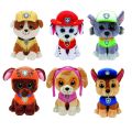 (New)PAW PATROL Dog TY Big Eye Beanie Pluh Action Figure Doll Toy Chae Rocky Zuma kye Cartoon Animal Pluh Doll Children Gift. 