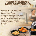 Air Fryer Silicone Baking Tray & Pot | Reusable Non-Stick Basket | Food Grade BPA Free | Oven & BBQ Cooking Mold for Kitchen.