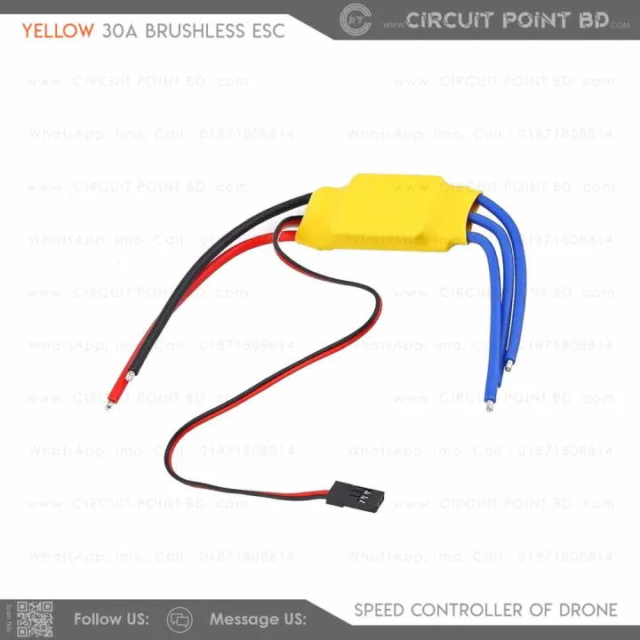 ESC%2030A%20Yellow%20for%20Drone/Plane%20Speed%20Controller%20Brushless%20DC%20Motor%20Electronic%20Speed%20Controller%20for%20Brushless%20DC%20Motor%20Multicopter%20/%20Airplane%20/%20Drone%20/%20RC%20Car%20-%20Image%203