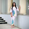 Trandy Nora Leaf Printed Women’s Co-Ord Set (Top + Pant).