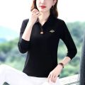 Women's Cotton Fashion Casual Polo Shirt Short-Sleeved Lapel T-shirt 2021 New Summer Loose Crop Top high quanlity blouse women. 
