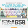 ONIKUMA G58 Hot-Swappable 82-Key RGB Wired Mechanical Gaming Keyboard. 
