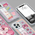 YYDS for OPPO A16 Back Cover Strawberry Bear Transparent Silicone Soft Case full lens protection Ultra Thin Phone Case. 