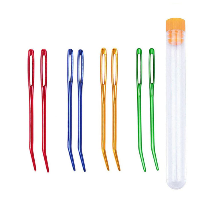8PCS Yarn Needle,Bent Needles for Crochet Large Eye Darning Needles
