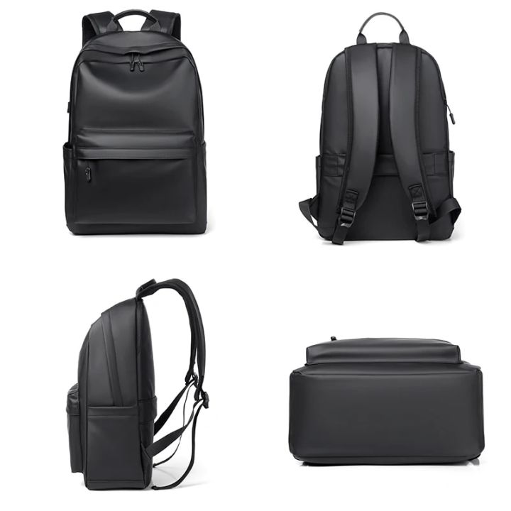 PU%20Leather%20Backpack%20For%20Men%20High%20Quality%20Business%20Travel%20Bag%20Solid%20Color%20Rucksack%20Unisex%20Simple%20Bagpack%20Holds%2015.6%20Inches%20Laptop%20-%20Image%205
