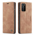 xprmy for Huawei P40 Pro Retro PU Leather TPU Inner Wallet Case Card Slots Magnetic Closure Flip Stand Casing Cover. 