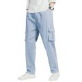 Stylish Sky Blue Cargo Pants for Men - Buy Online | Men's Sky Blue Cargo Pants - Perfect Fit, Great Price | Trendy Sky Blue Cargo Pants for Men | Affordable Sky Blue Cargo Pants for Men | Sky Blue Cargo Pants for Men - Fashionable & Functional. 