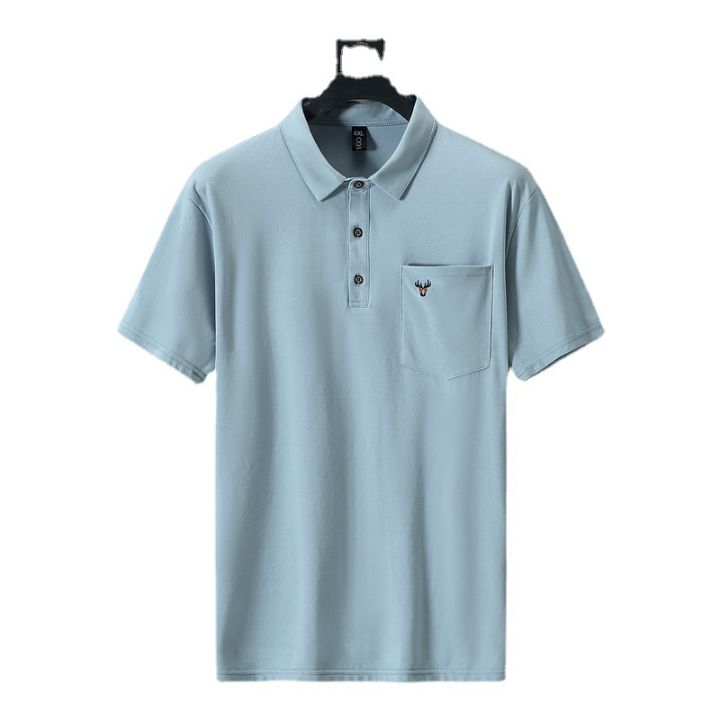 In%20summer,%20Xinjiang%20cotton%20men's%20loose%20trendy%20brand%20ins%20plus-size%20collar%20short-sleeved%20t-shirt%20fat%20basic%20Volkswagen%20black%20polo%20shirt%20-%20Image%205
