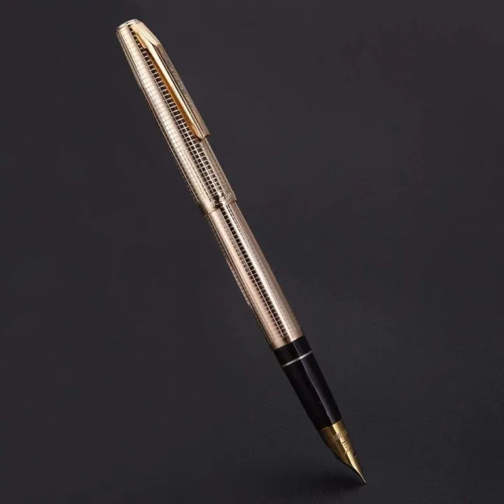 New%20Wing%20ung%20235%20Fountain%20Pen%20Aluminum%20Ink%20pen%20Gold%20Trim%20Fine%20Nib%20Aerometric%20Filler%201996%20tock%20%20tationery%20Office%20chool%20upplie%20-%20Image%205