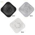 3Pcs Silicone Drain Cover Multipurpose 14x14cm Folding Flat Strainer for Washbasins Laundry Rooms.