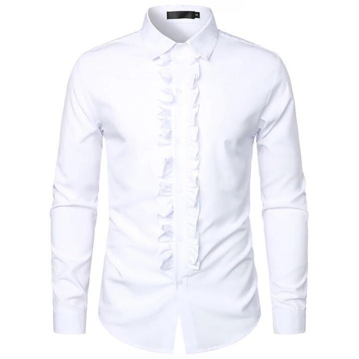 Pink%20Ruffle%20Ruche%20Frill%20Tuxedo%20Shirt%20Men%20Retro%2070s%20Long%20Sleeve%20Button%20Down%20Pleats%20Shirt%20Mens%20Wedding%20Party%20Dinner%20Chemsie%20Homme%20-%20Image%207