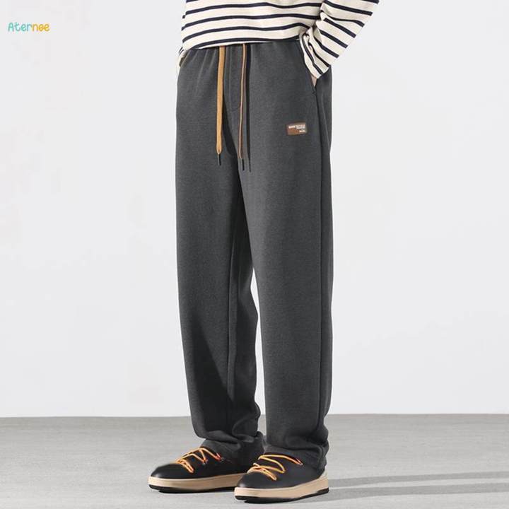 Men's%20Athletic%20Sweatpants%20Loose%20Fit%20Pants%20Joggers%20for%20Men%20with%20Pockets,%20Open%20Bottom%20Drawstring%20,%20Gray,%20S%20-%20Image%206