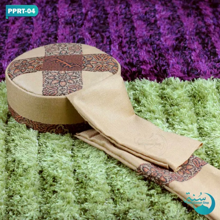 Brown Color Islamic Items Kashmiri Rumal Fitting Pagri Tupi For Men ...