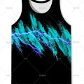 Fashion casual graffiti 3D printed pattern t-shirt men summer funny graffiti sport fitness T shirt male tank tops sleeveless top. 