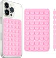 2 Pack Suction Cup Phone Case Mount Double-Sided,Silicon Sticky Phone Stand for iPhone and Android, Hands-Free Strong Grip Holder for Selfies and Videos. 