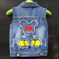 Girls Denim Vest Coat Children Boys Spring and Autumn1Girls3Outer Wear Waistcoat5Versatile Kids' Clothing Male8Years Old. 