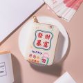 Cute Pink Bear Organ Card Bag PU Leather Wallet Cartoon Business Card Case Credit Card Holder Mini Coin Purse Zipper Clutch Bag N.W-6.