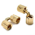 1/2 pcs 8-18mm brass drum hinge hidden cabinet cylindrical hidden invisible brass door hinge mounting furniture hardware. 