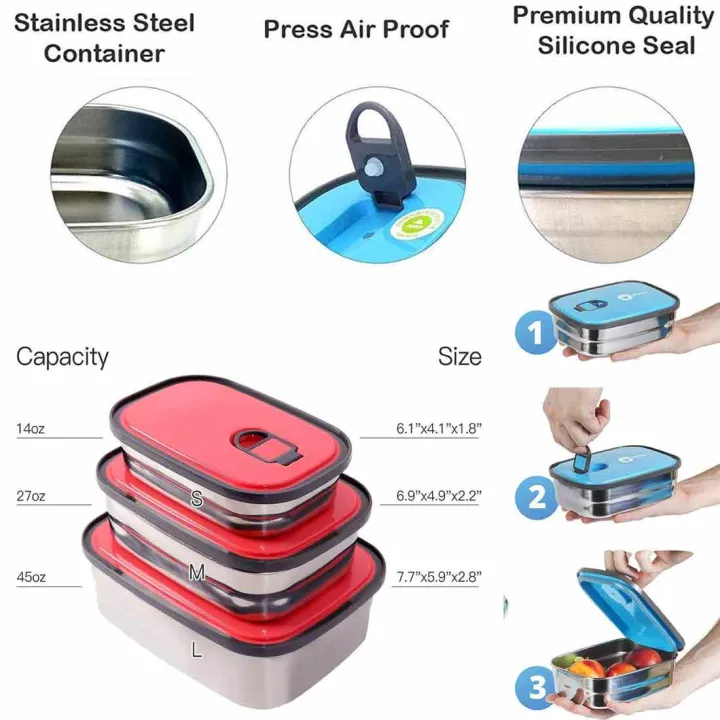 Stainless%20Steel%20Lunch%20Box/%20Tiffin%20Box/%20Food%20Container%20Sealed%20Food%20Fresh-Keeping%20Boxes%20Office%20Bento%20Container%20Lunch%20small%20size%20-%20Image%202