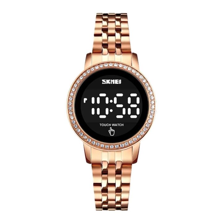 SKMEI SK1669L RoseGold Stainless Steel Digital Watch For Women - RoseGold