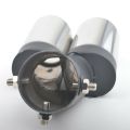 Car Universal 63mm Stainless Steel Dual Outlet Exhaust Pipe Muffler Tail Throat Muffler Tip Pipe Grilled Black. 