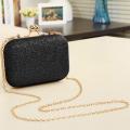 COSW Women's Bling Evening Party Handbag Wedding Ball Clutch Bag With Chain Mini Birthday Gift Valentine's Day Black. 