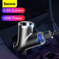 【happy one】Baseus Car Charger Dual USB Phone Charger USB Charger for Phone 2 Port Fast Car Charger for iPhone Samsung.