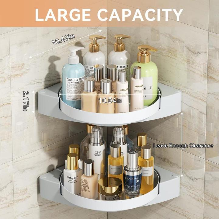 Space-saving%20Shower%20caddy%20corner%20Convenient%20Durable%20360%20degrees%20rotate%20Shower%20organizer%20shelves%20Waterproof%20Easy%20to%20install%20Lazy%20Susan%20organizer%20turntable%20for%20Small%20bathrooms%20College%20dorm%20rooms%20Family%20-%20Image%205