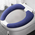 Pair Universal Adhesive Toilet Pad Flannel Toilet Seat Covers Reusable Toilet Seat Filling Washable Bathroom Mat Seat Cover.