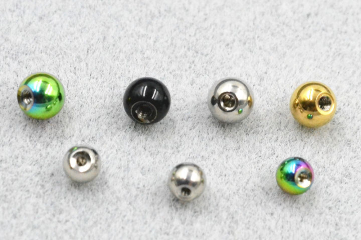 Stainless steel ball piercing jewelry DIY replacement ball lip nail eyebrow ring nose nail tongue ring navel nail accessories 16G 14G