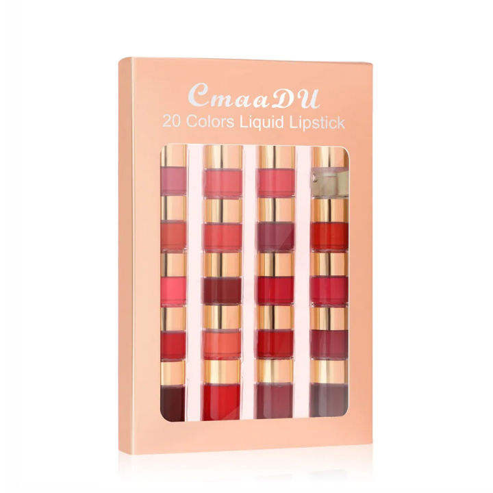 CmaaDu 20 Color Liquid Lipstick Set