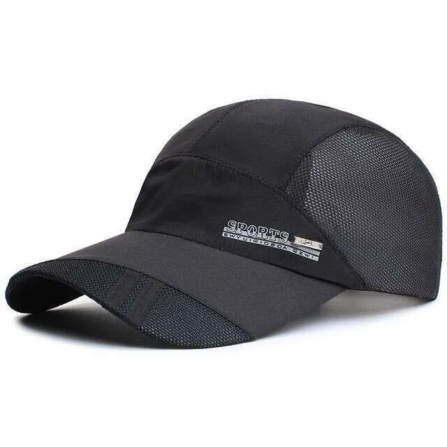 Spring/Summer%20Korean%20Edition%20Baseball%20Men's%20Mesh%20Duck%20Tongue%20Sports%20Quick%20Drying%20Sun%20Hat%20Outdoor%20Thin%20-%20Image%202