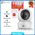 EZVIZ IP Camera H6C / C6N 1080p Indoor Pan/Tilt WiFi Security Camera, 360° Coverage, Auto Motion Tracking, Two-Way Audio, Clear 30ft Night Vision, Supports MicroSD Card up to 256GB. 