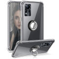 Phone Case Infinix Note11 NFC Back Cover Full Cover Shockproof Magnetic Car Ring Stand Cover Infinix Note 11 NFC Transparent Casing 360 ° Holder Ring.