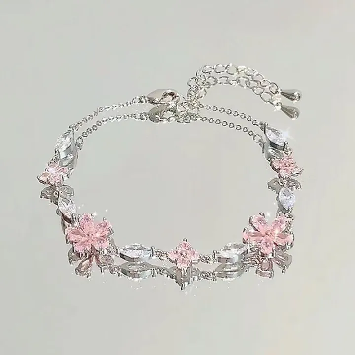 Fashion%20Cherry%20Blossom%20Bracelet%20For%20Women%20Girls%20Shiny%20Flower%20Bowknot%20Charm%20Bracelets%20Bangles%20Party%20Jewelry%20Accessories%20Gifts%20Qoddess%20-%20Image%204