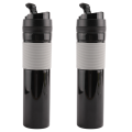 2X Coffee Maker French Press Travel Coffee Mug Portable Tea and Coffee Maker Bottle, Hot and Cold Coffee Brewer.