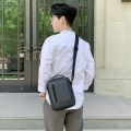 Casual Business Men's Shoulder Bag Black Luxury Brand Urban Handbag For Man Phone Bag Purse Simple Male Cross Body Bag Gray Blue. 