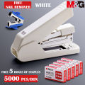 M G Heavy Duty Stapler Effortless Paper Stapling Machine 50 Sheet School Office Supply Stationery Staples Power Saving Stapler minghao. 