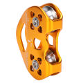 Ropeway Double Shaft Pulley Outdoor High Altitude Traverse Carriage Climbing Golden. 