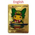 【Serendipity party】Pokemons Metal Card V VMAX Shiny PIKACHU Game Collection Combination Battle Children Toys For Gifts. 