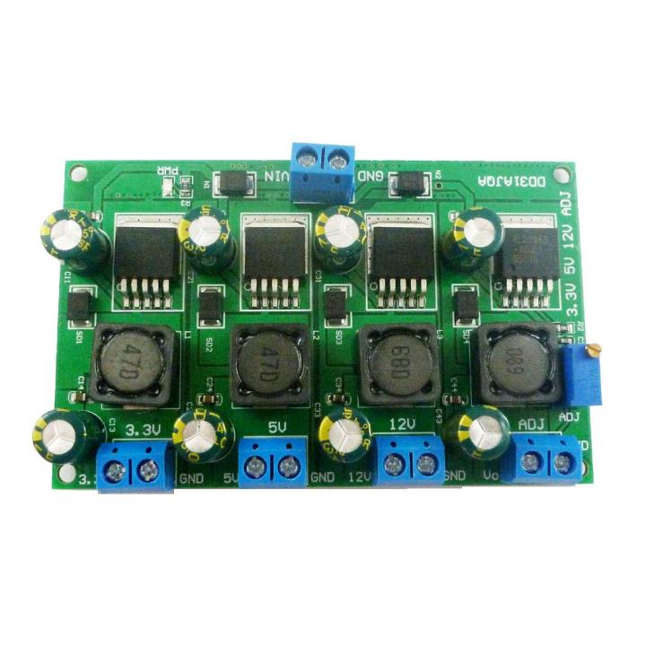 3A 4CH 4.5-30V to 3.3V 5V 12V DC DC Step-Down Buck Converter Module LM2596 AMS1117 7805 7812 MP2307 MP1584