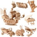 3D Wooden Puzzle Toys for Children Adults Teens Animal Assembly Kit Decoration Animal Puzzle Games Home Office Creative Ornament. 