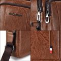 Men's Synthetic Leather Shoulder Bag Men PU Crossbody Messenger Bags Man Casual Shoulder Bags For Male Top Handle Handbags.