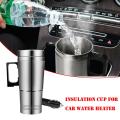 1 Boiling Mug Adjustable Temperature Car Heating Cup 12V Water Heater 300ML Portable Vehicle Electric Kettle For Coffee Tea Milk. 