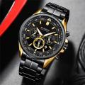 CURREN 8399 Men's Luxury Watches Fashion Sporty Wristwatches Male Chronograph Quartz Stainless Steel Clock with Luminous Hands.
