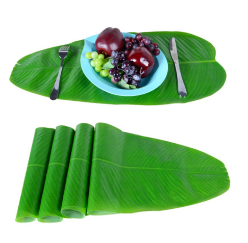 1/10PCS%20Green%20Tropical%20Artificial%20Banana%20Leaf%20Placemats%20Table%20Decoration%20Heat%20Resistant%20Drink%20Cup%20Coasters%20Faux%20Pad%20Dining%20Table%20Mats%20-%20Image%205