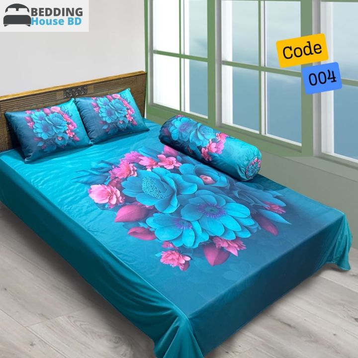 3D%20Printed%20King%20Size%20Bed%20Sheet%20With%202%20Head%20pillow%20Covers%20And%20One%20Side%20pillow%20Cover%20-%20Image%202