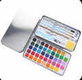 Keep Smiling Solid Watercolor Set 45 Colors (Silver Box).