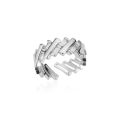 Zircon Bar Rings For Women Gold Plated Stainless Steel Bar Opening Ring 2023 Trending Luxury Wedding Aesthetic Jewelry anillos.